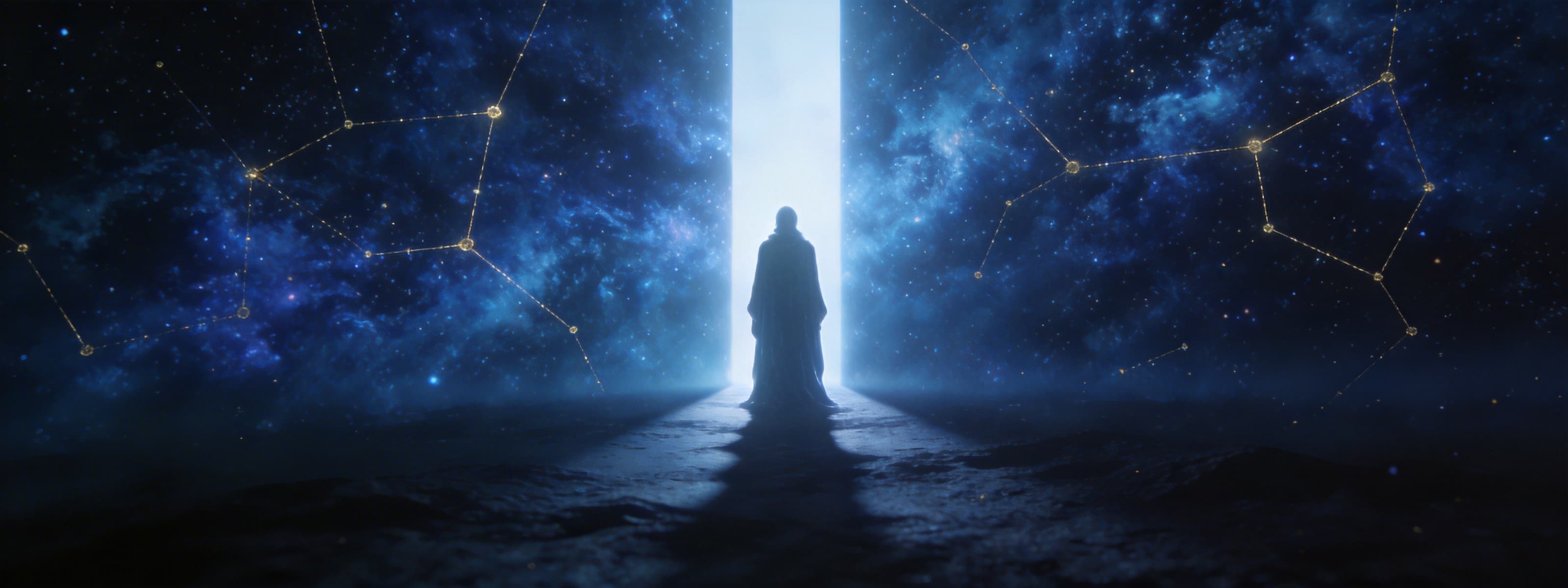 Zodiac wheel and sunrise gradient background