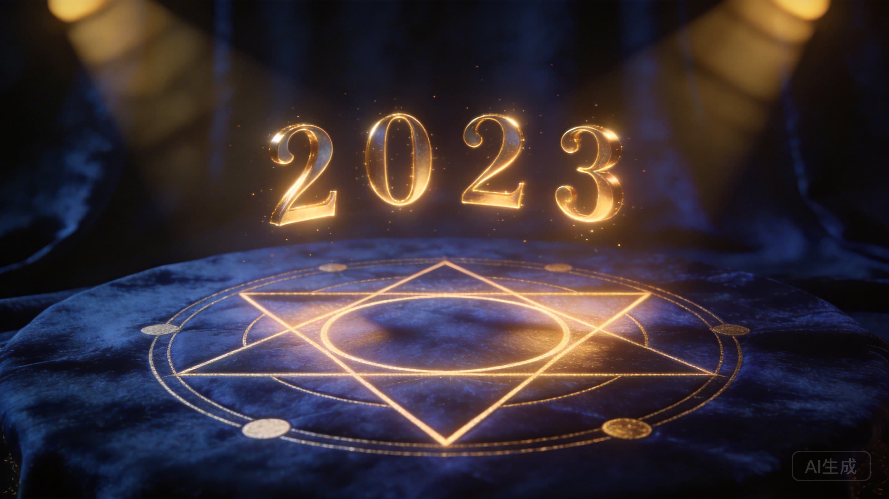 Numerology symbols arranged as a yearly planning map